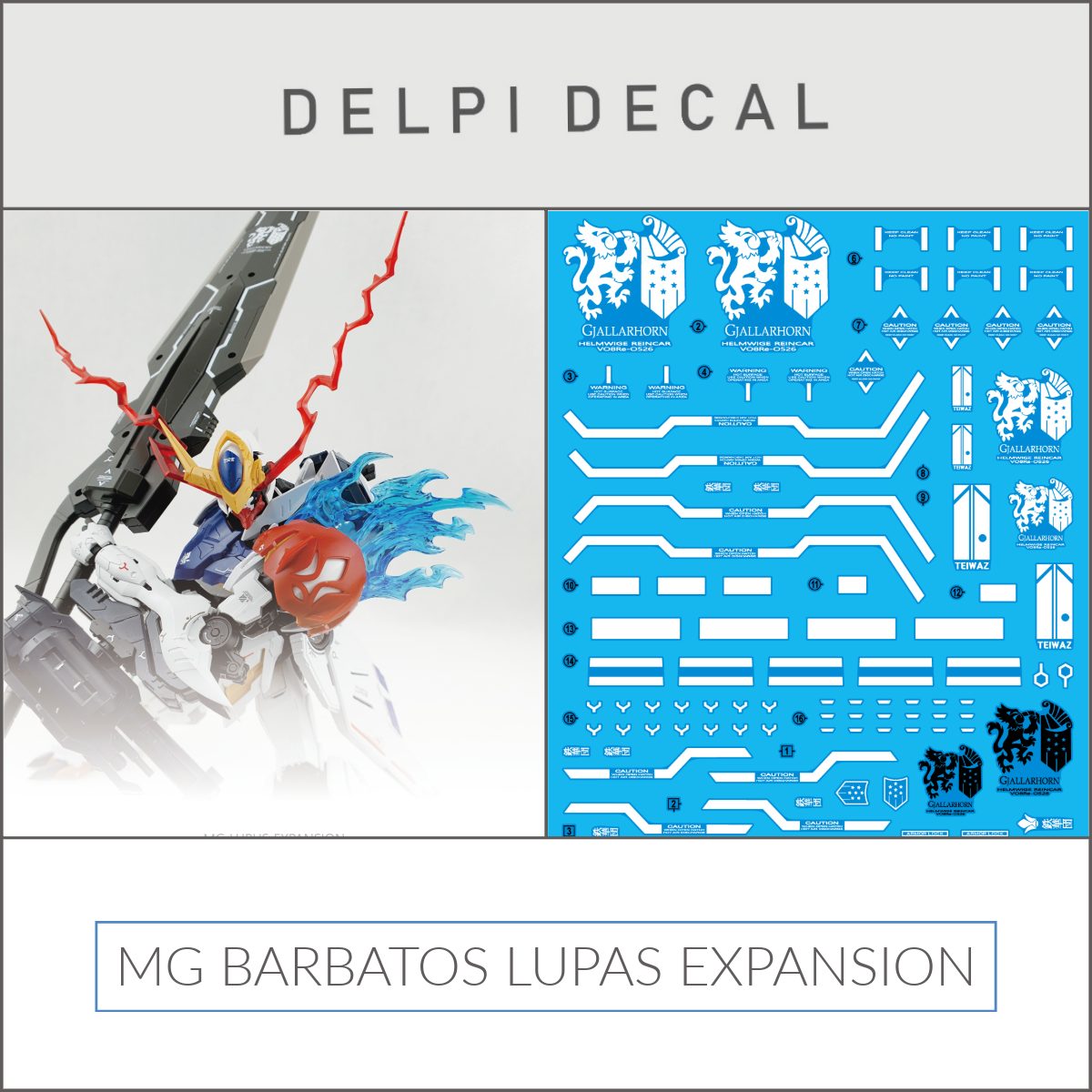 Delpi Decal (ดีคอลน้ำ) MG BARBATOS LUPUS EXPANSION Delpi Decal
