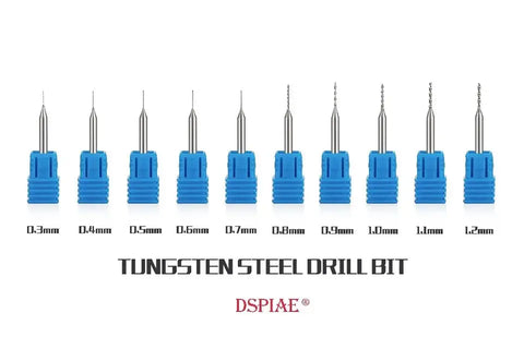Tungsten Steel Drill Bit By DSPIAE ดอกสว่านเบอร์ 0.3mm-1.2mm Dspiae