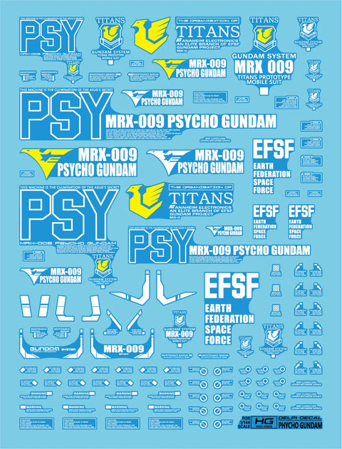Delpi Decal (ดีคอลน้ำ) HG Psycho Delpi Decal