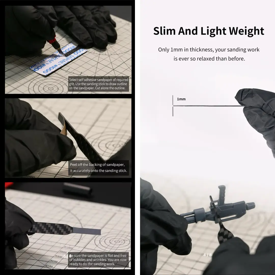 Irregular Carbon Fibre Sanding Stick By DSPIAE แท่งคาร์บอนไฟเบอร์ สำหรับกระดาษทราย Dspiae