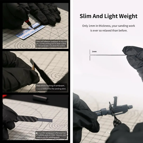 Irregular Carbon Fibre Sanding Stick By DSPIAE แท่งคาร์บอนไฟเบอร์ สำหรับกระดาษทราย Dspiae