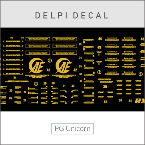 Delpi Metal Sticker (สติกเกอร์โลหะ) PG Unicorn Gundam Delpi Decal