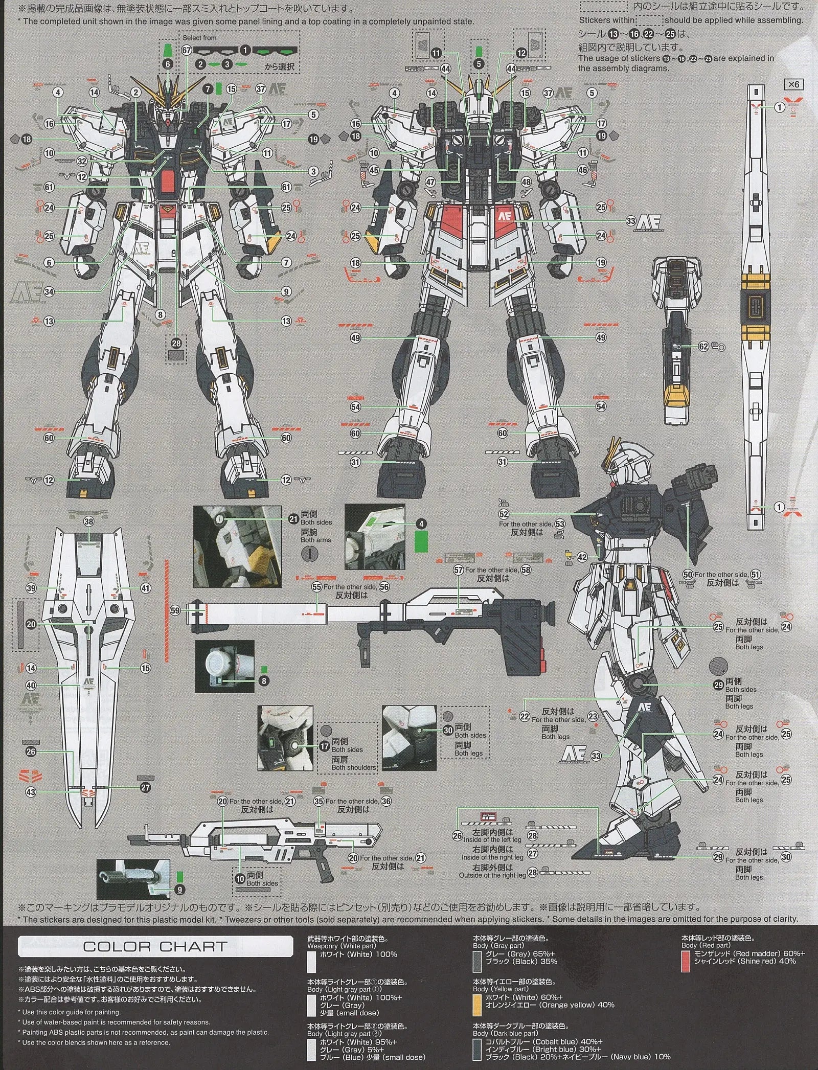 Delpi Decal (ดีคอลน้ำ) RG RX-98V (Double Fin Funnel) Delpi Decal