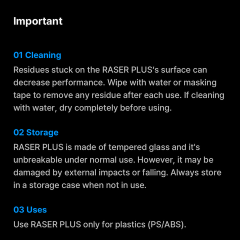 RASER PLUS By GUNPRIMER ตะไบแก้วสำหรับลบรอยตัดเกทที่มีขนาดใหญ่ Gunprimer