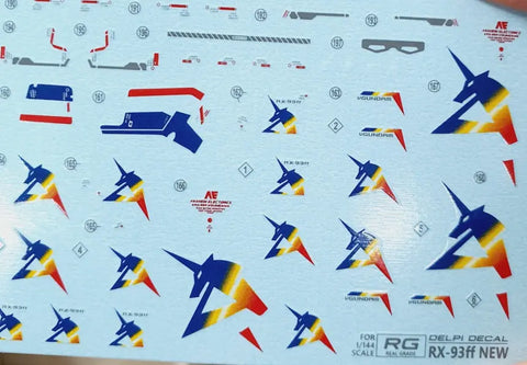 Delpi Water Decal (ดิแคลน้ำ) RG RX-93FF V Gundam (FUKUOKA) Delpi Decal
