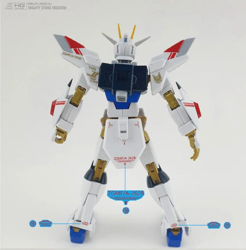 Delpi Water Decal (ดิแคลน้ำ) HG Mighty Strike Freedom Gundam Delpi Decal