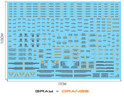 Delpi Water Decal (ดิแคลน้ำ) 1/60 Mechanical Caution Delpi Decal