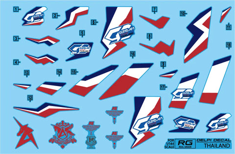 Delpi Water Decal (ดิแคลน้ำ) RG RX-93 V Gundam Delpi Decal