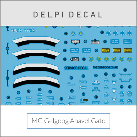Delpi Water Decal (ดิแคลน้ำ) MG Gelgoog Anavel Gato Delpi Decal