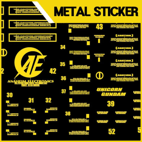 Delpi Metal Sticker (สติกเกอร์โลหะ) PG Unicorn Gundam Delpi Decal