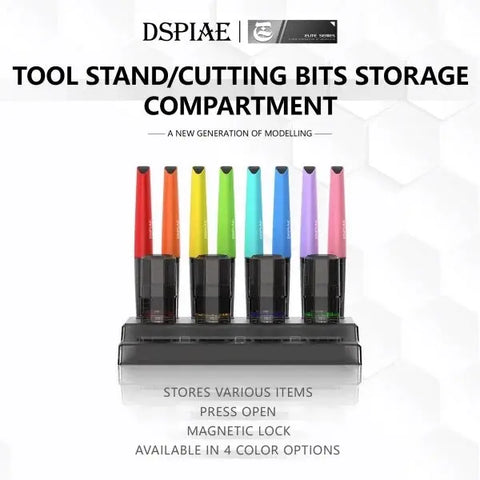 Tool Stand/Cutting Bits Storage Compartment By DSPIAE แท่นวางมีดและกระดาษทราย Dspiae