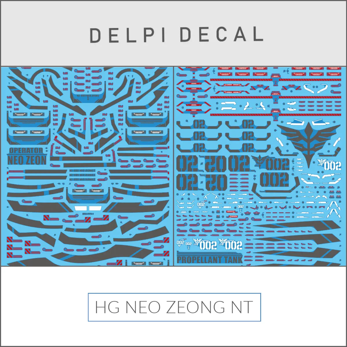 Delpi Water Decal (ดิแคลน้ำ) HG NEO ZEONG Narrative Delpi Decal