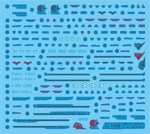 Delpi Water Decal (ดิแคลน้ำ) HG Calibarn Gundam Delpi Decal