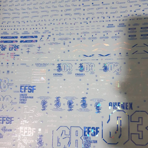 Delpi Water Decal (ดิแคลน้ำ) PG Unicorn Phenex Gundam (Delpi Custom) Delpi Decal