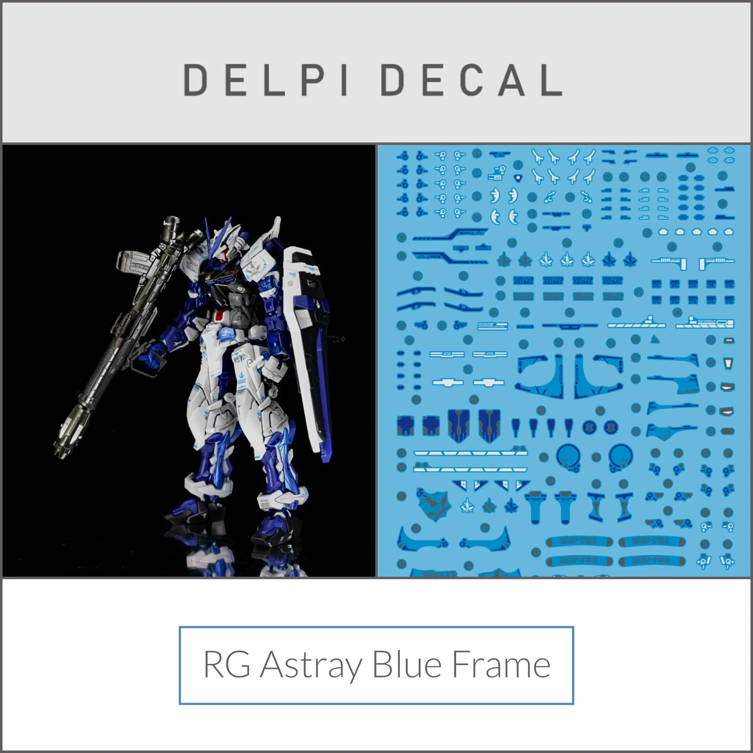Delpi Water Decal (ดิแคลน้ำ) RG Astray Blue Frame Gundam Delpi Decal