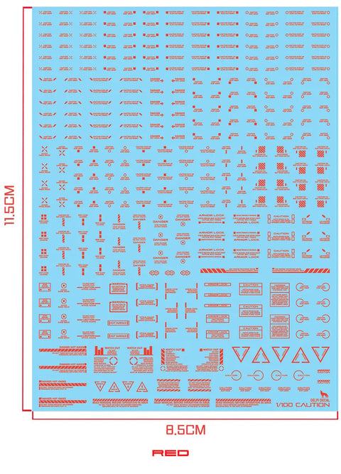 Delpi Water Decal (ดิแคลน้ำ) 1/100 Mechanical Caution Delpi Decal