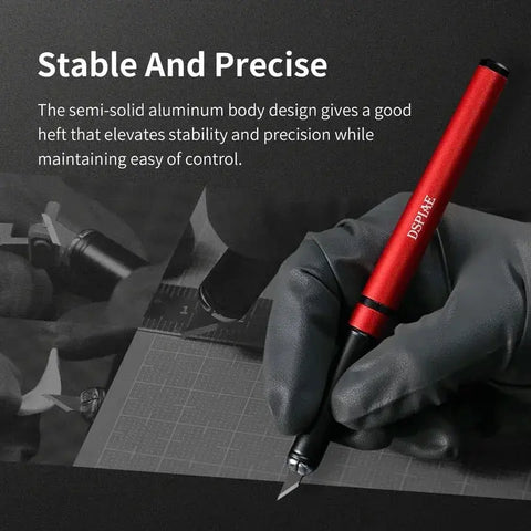 Aluminum Alloy Craft Knife By DSPIAE มีดอาร์ทไนฟ์ ด้ามอลูมิเนียม พร้อมใบมีด รุ่น DK-1 Dspiae