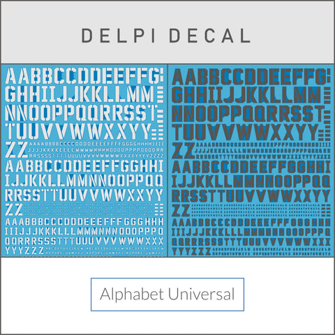 Delpi Water Decal (ดิแคลน้ำ) Alphabet Universal Delpi Decal