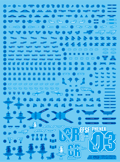 Delpi Decal (ดีคอลน้ำ) RG/HG Phenex Delpi Decal