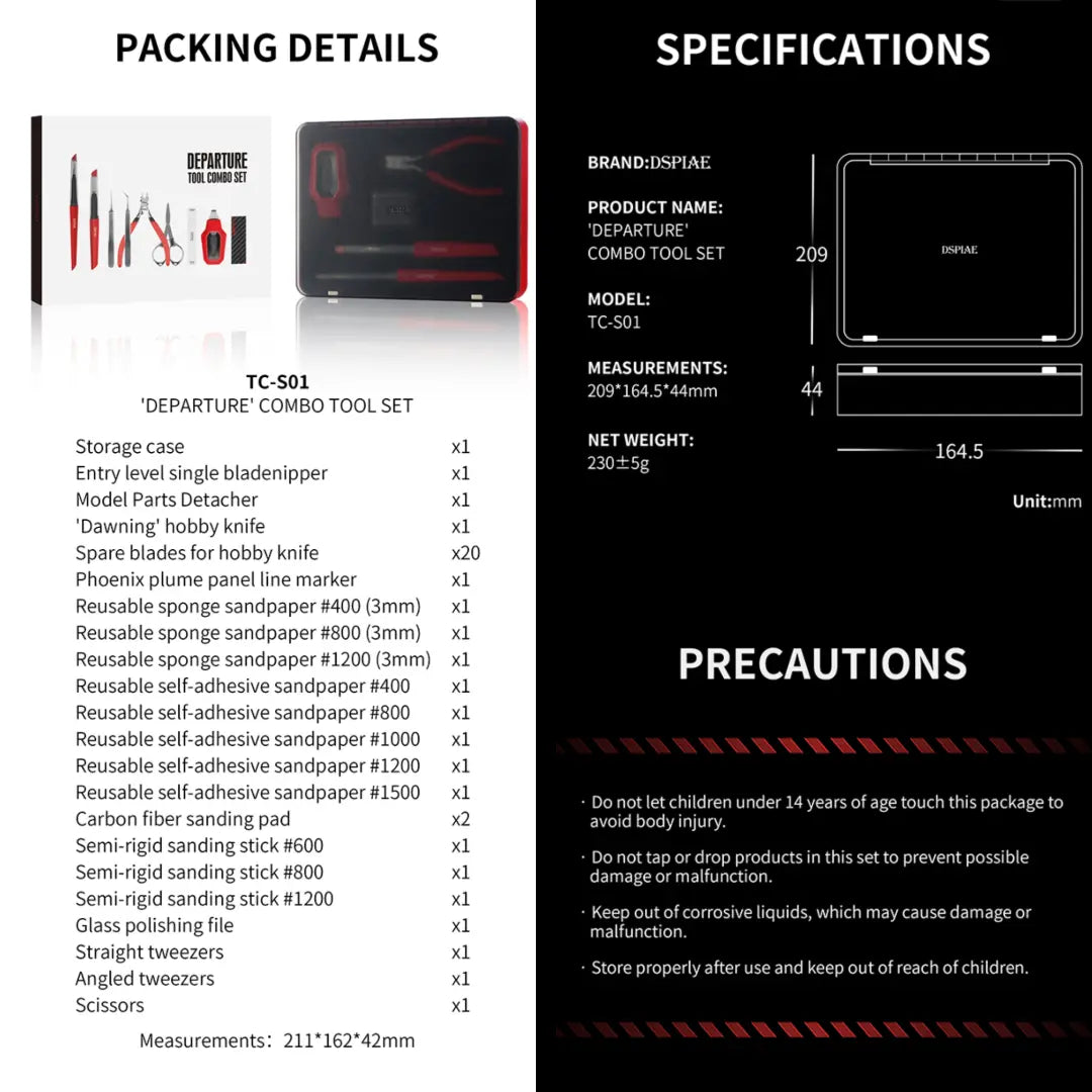 Departure Tool Combo Set By DSPIAE ชุดเซ็ตเริ่มต้นสำหรับต่อกันพลา Dspiae