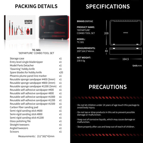 Departure Tool Combo Set By DSPIAE ชุดเซ็ตเริ่มต้นสำหรับต่อกันพลา Dspiae