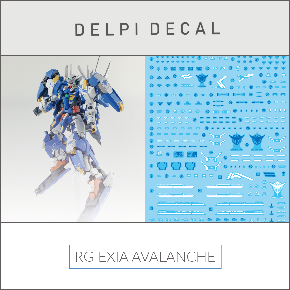 Delpi Decal (ดีคอลน้ำ) RG EXIA AVALANCHE Delpi Decal