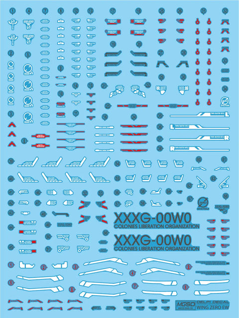 Delpi Water Decal (ดิแคลน้ำ) MGSD Wing Zero Gundam Delpi Decal