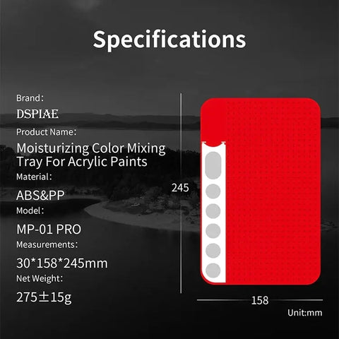Moisturizing Color Mixing Tray For Acrylic Paints By DSPIAE ถาดผสมสีแบบเปียก สำหรับสีอะคริลิค / ดีคอลน้ำ Dspiae