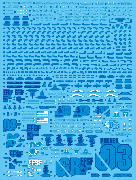 Delpi Water Decal (ดิแคลน้ำ) PG Unicorn Phenex Gundam (Delpi Custom) Delpi Decal