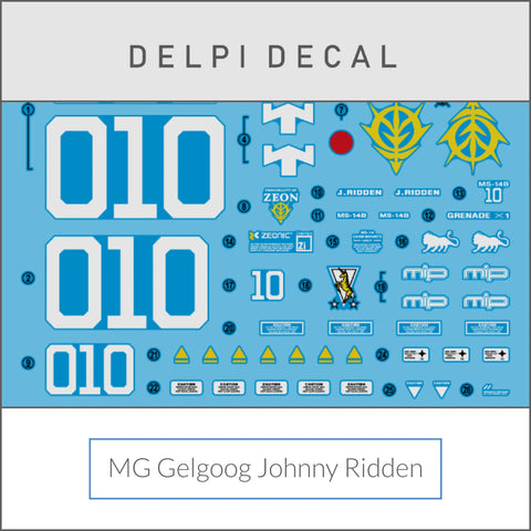 Delpi Water Decal (ดิแคลน้ำ) MG Gelgoog Johnny Ridden Delpi Decal