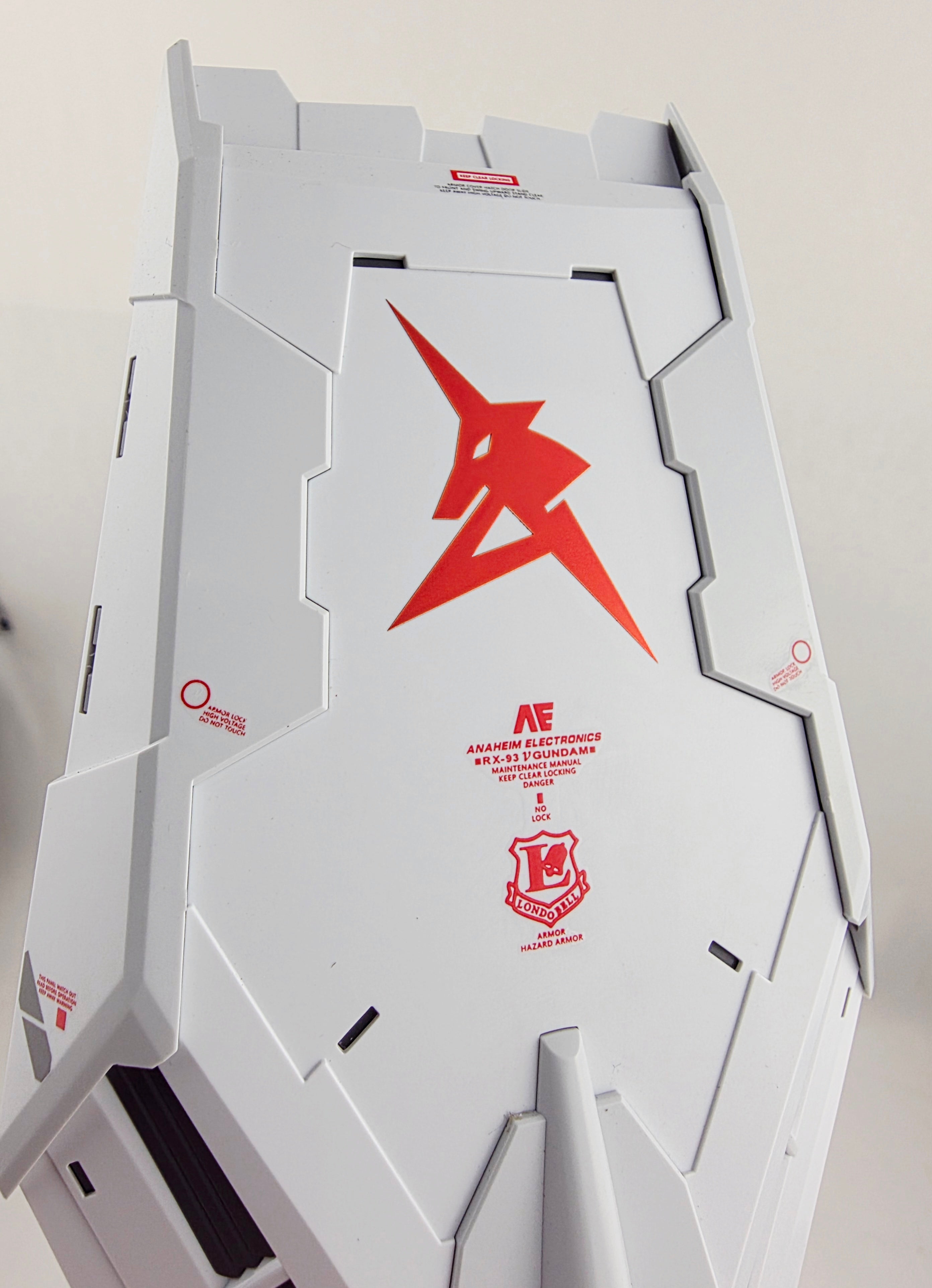 Delpi Decal (สติกเกอร์โลหะ) PG UNLEASHED RX-93 V SYMBOL RED Delpi Decal