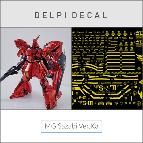 Delpi Metal Sticker (สติกเกอร์โลหะ) MG Sazabi Ver.Ka (Gold) Delpi Decal