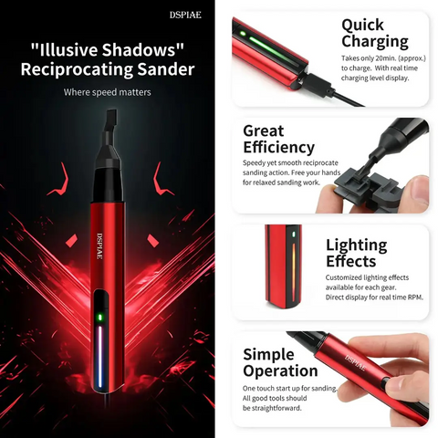 "Illusive Shadows" Reciprocating Sander By DSPIAE ตะไบไฟฟ้าไร้สาย Dspiae