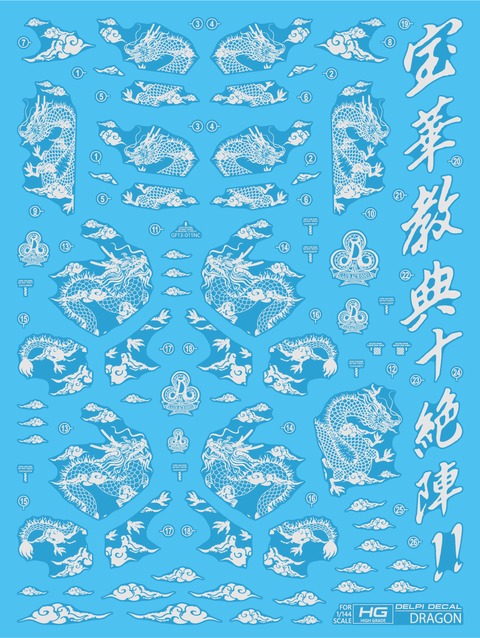 Delpi Decal (ดีคอลน้ำ) HG DRAGON Delpi Decal