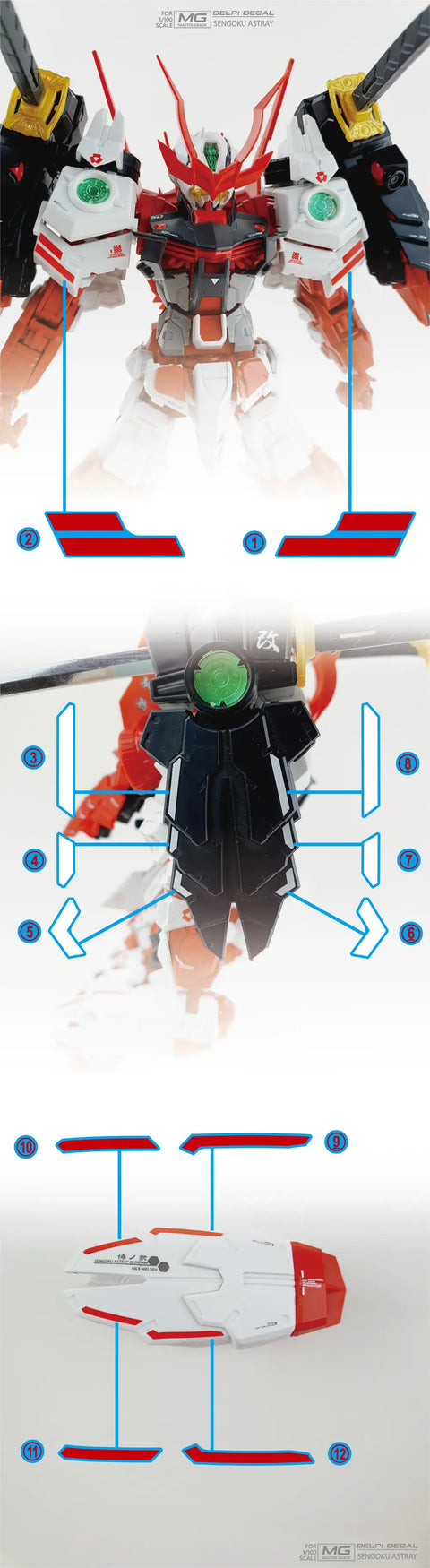 Delpi Water Decal (ดิแคลน้ำ) MG Sengoku Astray Gundam Delpi Decal