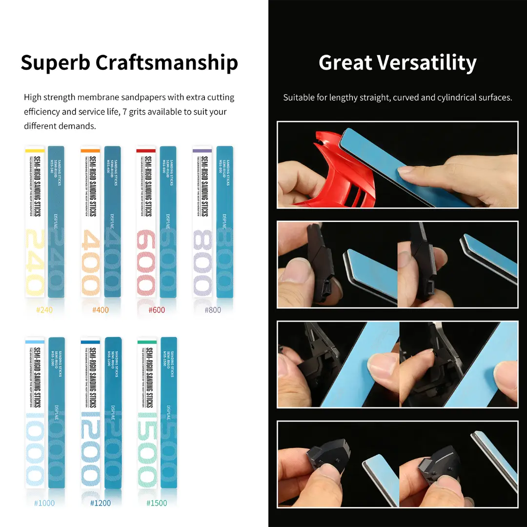 Semi-Rigid Sanding Sticks (3 ชิ้น) By DSPIAE กระดาษทรายแท่ง Dspiae