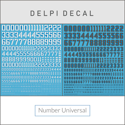 Delpi Water Decal (ดิแคลน้ำ) Number Universal Delpi Decal