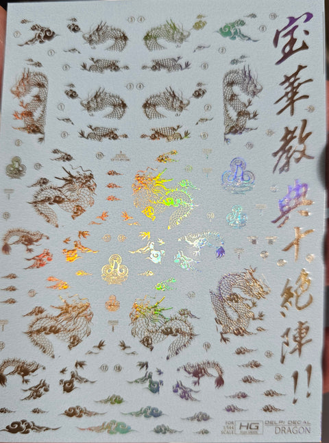 Delpi Decal (ดีคอลน้ำ) HG DRAGON Delpi Decal