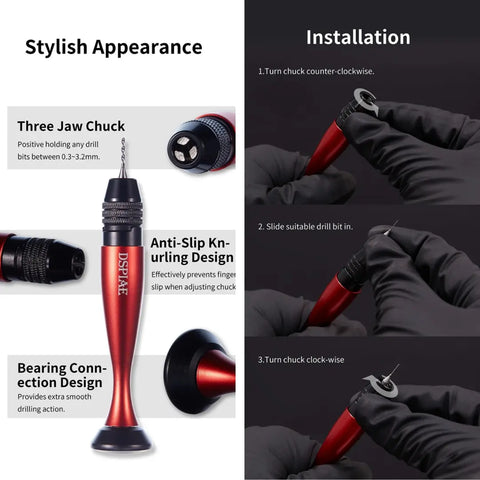 General Purpose Hand Drill Combo Set By DSPIAE สว่านมืออลูมิเนียม Dspiae