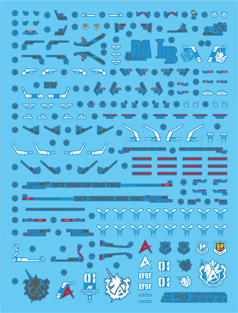 Delpi Water Decal (ดิแคลน้ำ) RG RX-93-2 Hi-V Gundam Delpi Decal
