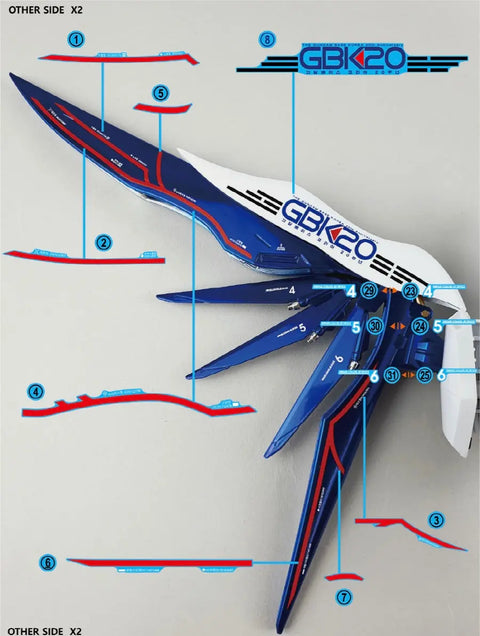 Delpi Water Decal (ดิแคลน้ำ) MG KOREA 20th Astray Gundam Delpi Decal