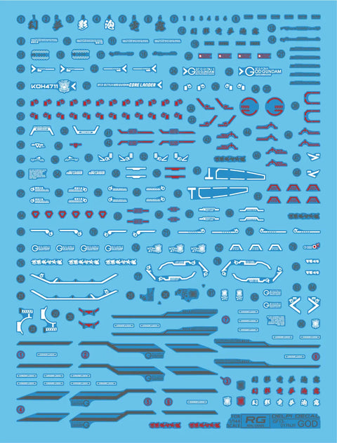 Delpi Water Decal (ดิแคลน้ำ) RG God Gundam Delpi Decal