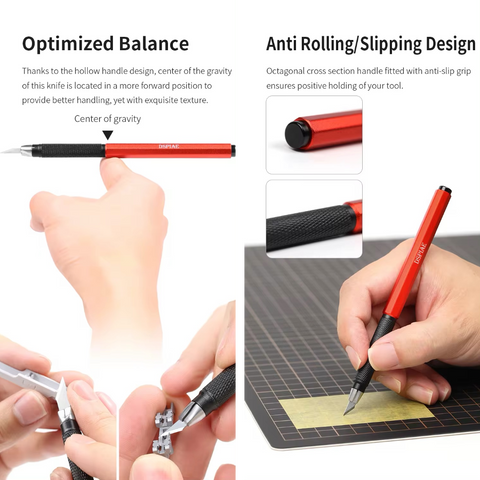 Aluminium Alloy Hobby Knife By DSPIAE มีดอาร์ทไนฟ์ ด้ามอลูมิเนียม พร้อมใบมีด รุ่น AT-DK Dspiae