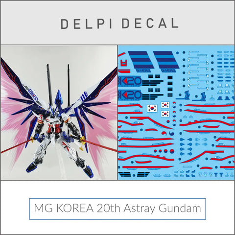 Delpi Water Decal (ดิแคลน้ำ) MG KOREA 20th Astray Gundam Delpi Decal