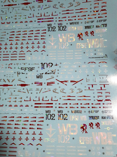 Delpi Water Decal (ดิแคลน้ำ) PG Unleashed RX-78-2 Gundam Delpi Decal
