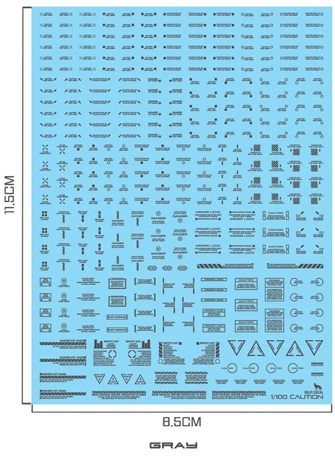 Delpi Water Decal (ดิแคลน้ำ) 1/100 Mechanical Caution Delpi Decal