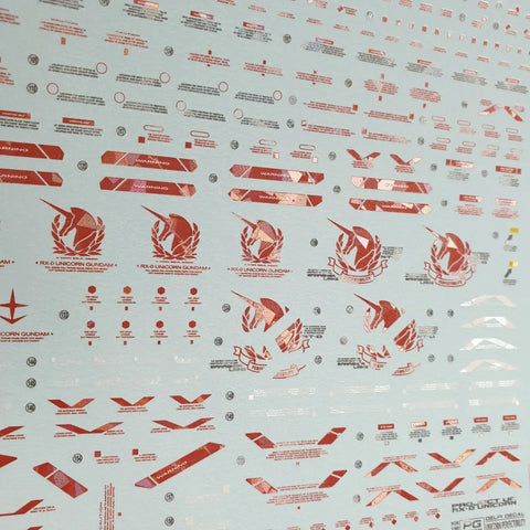 Delpi Water Decal (ดิแคลน้ำ) PG Unicorn Perfectibility Gundam Delpi Decal