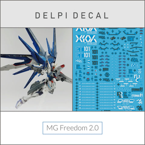 Delpi Water Decal (ดิแคลน้ำ) MG Freedom 2.0 Gundam Delpi Decal