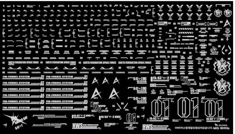 Delpi Metal Sticker (สติกเกอร์โลหะ) MG RX-93-2 Hi-V Gundam Ver.Ka (Silver) Delpi Decal