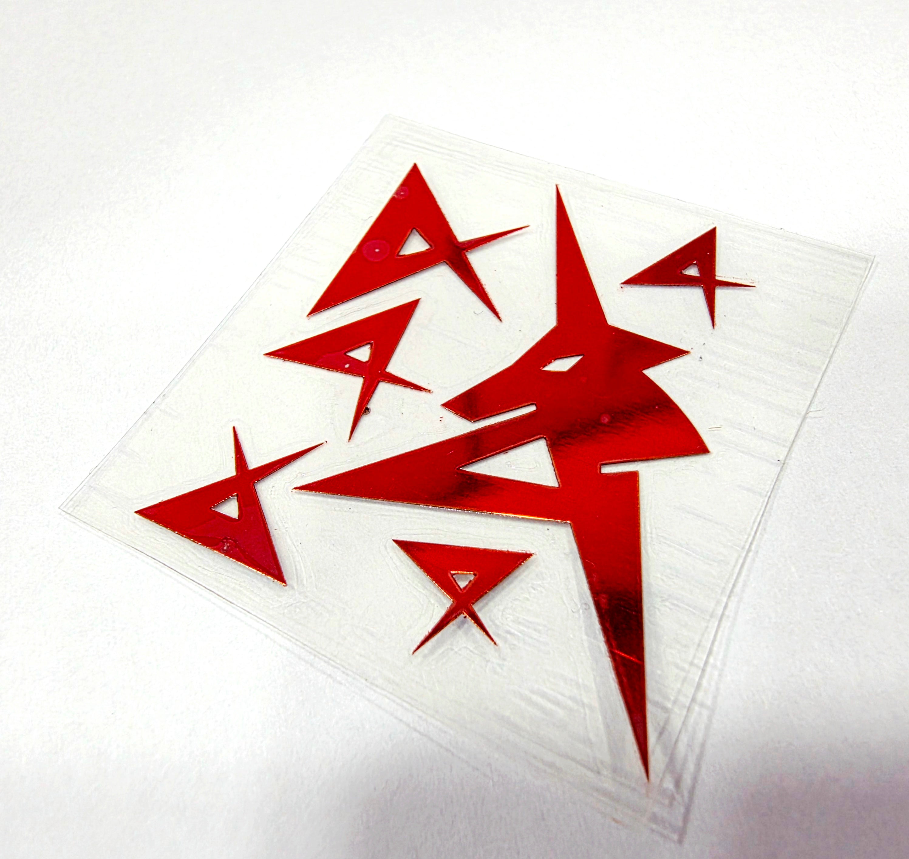 Delpi Decal (สติกเกอร์โลหะ) PG UNLEASHED RX-93 V SYMBOL RED Delpi Decal